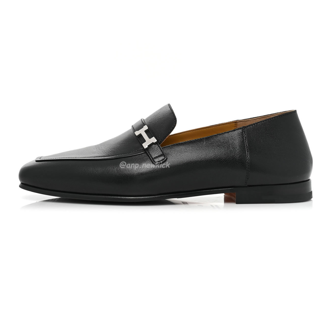 Hermes Goatskin Mens Giovanni Loafer Black (1) - newkick.vip